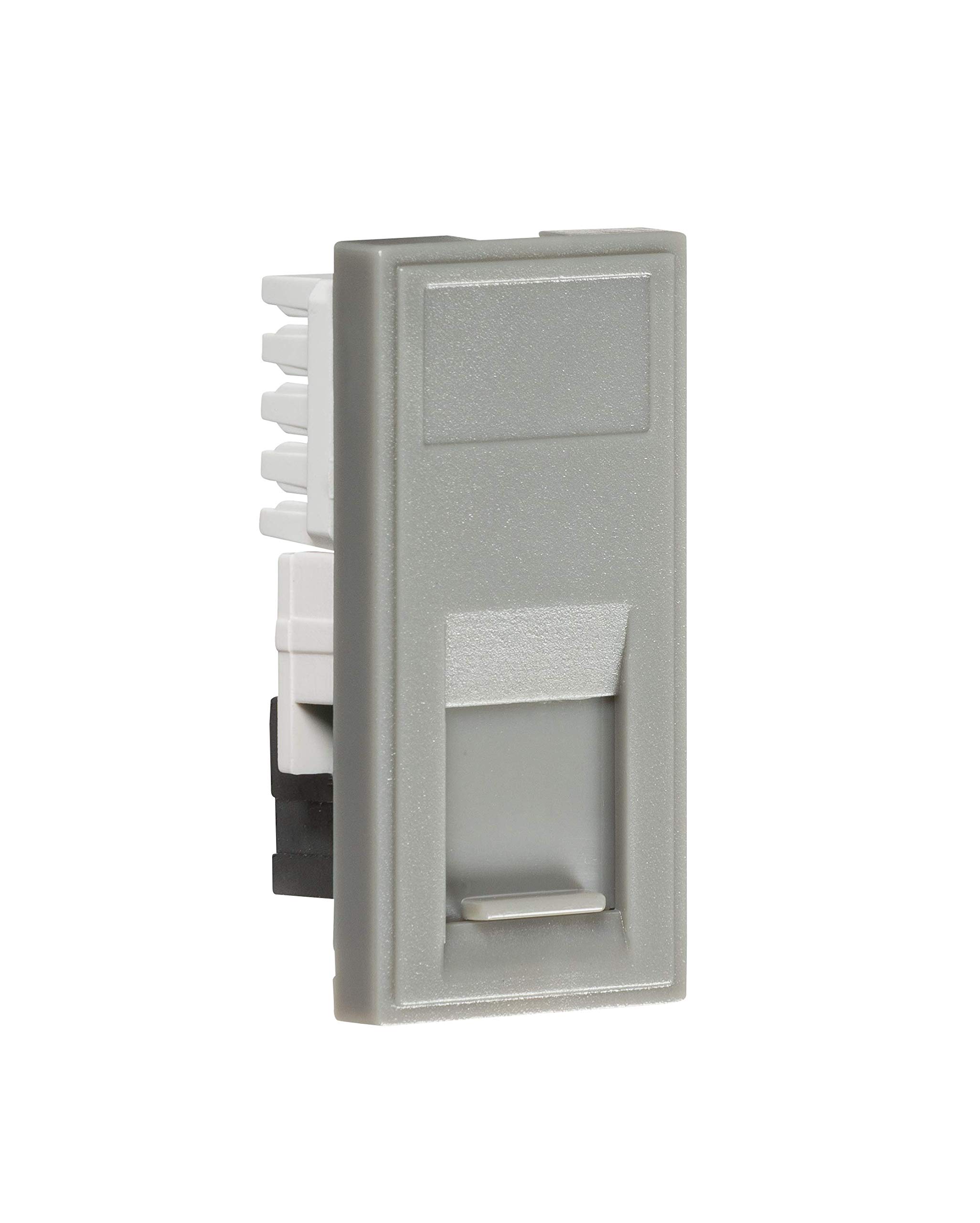 Knightsbridge Grey Netcat6gy Rj45 Outlet Module 25 Mm X 50 Mm In
