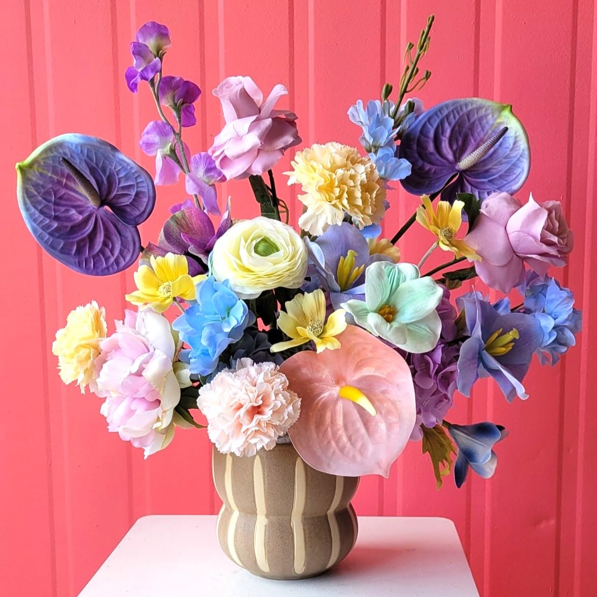 Bouquet de fleurs artificielle sirène haut de gamme aux reflets nacrés