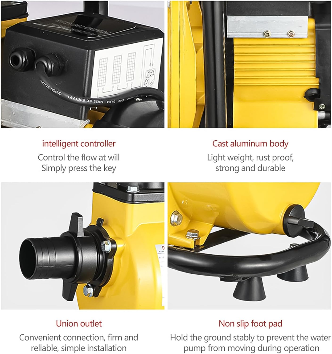 DC 48V/72V Solar Water Pump for Remote Rural Water Supply, Irrigation and Pond Circulation, 400W/800W with 6/32 m³/h Flow Rate for Farms, Gardens, Wells and Reservoirs 800W72V