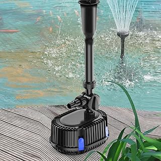 Pond Filter with Pump Fountain Kits, Submersible Pump Pond Fountain Koi Pond Filters for