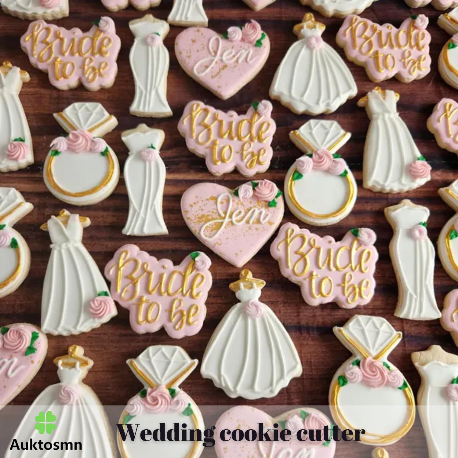 Cortador de galletas para vestidos de novia, 4.5 pulgadas, apto para lavavajillas, cortadores de galletas de fondant para boda