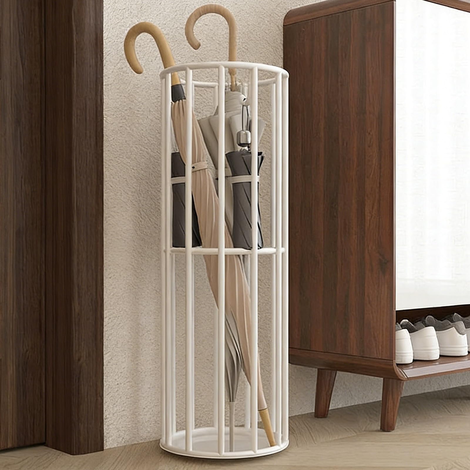 Porte-parapluies en métal pour entrée et accueil d'hôtel élégant
