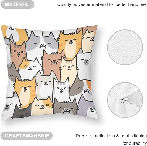 Miniatura 3 de Fundas de almohada de poliéster, fundas de almohada cuadradas decorativas de moda para sofá, cama, sofá de sala de estar, granja, 18 x 18 pulgadas