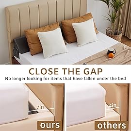 Bedluxe King Wedge Pillow Headboard (76x10x6), Bed Wedge Pillow for Headboard, Foam Headboard Pillow, Bed Gap Filler King - Fill The Gap (0-7), Mattress Gap Filler (Short Plush, 76x10x6)