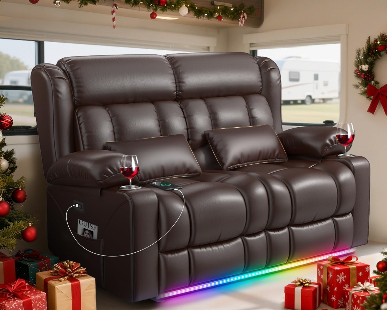MisUMis Power RV Loveseat Recliner Sofa