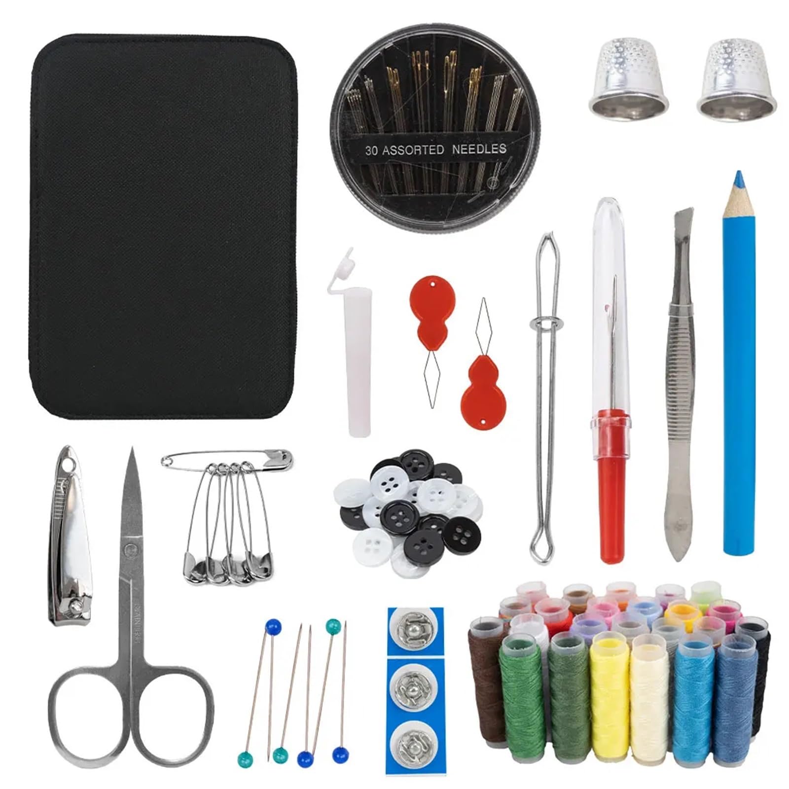 Sewing Kit Compact and Portable 1 Set Portable Sewing Kit for Beginners & Professionals Including Needle Thread Scissor Tape Measure Button Accessories & Tools(Type 2)