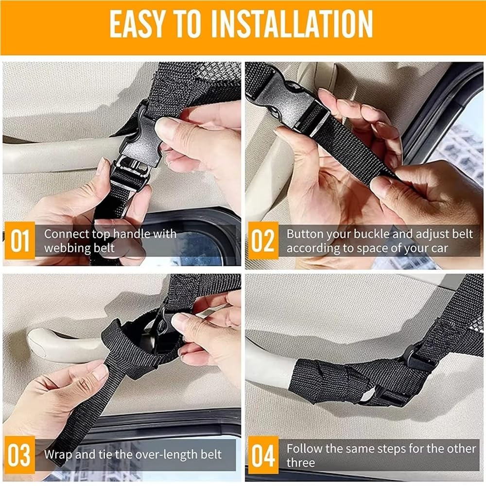 Rete Portaoggetti Tetto Auto per Sospensione Bagagli di Grande capacità Rete Portaoggetti Tasca Organizer(1SET 90x65CM)