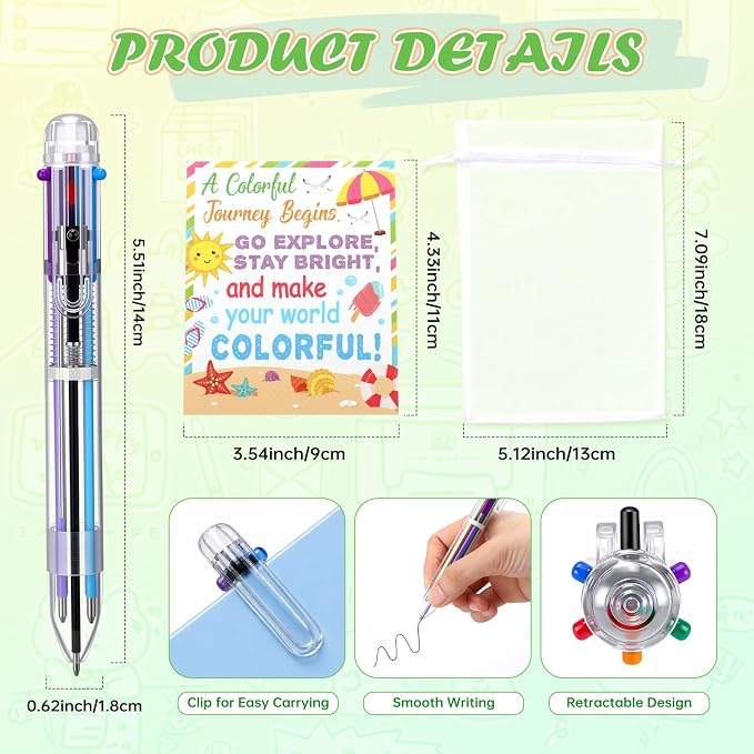Set de regalo para graduación con bolígrafos y brújulas multicolor miniatura 3