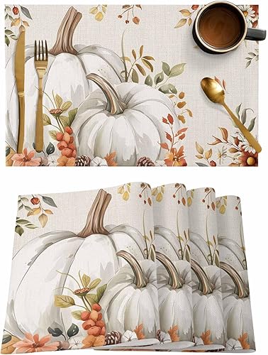 Vista 24 de Juego de 6 manteles individuales rojos para el día de San Valentín, diseño de corazón de San Valentín, resistentes al calor, lavables, manteles