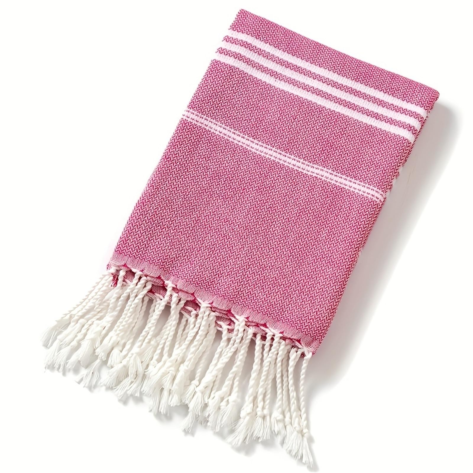GMEqfhpOPS Turkish Beach Towel 90 * 180CM Sauna Spa Gym sports Fitness Fringed Bath Towel kitchen Soft Absorbent Quick drying towels Towels Bath(Pink)
