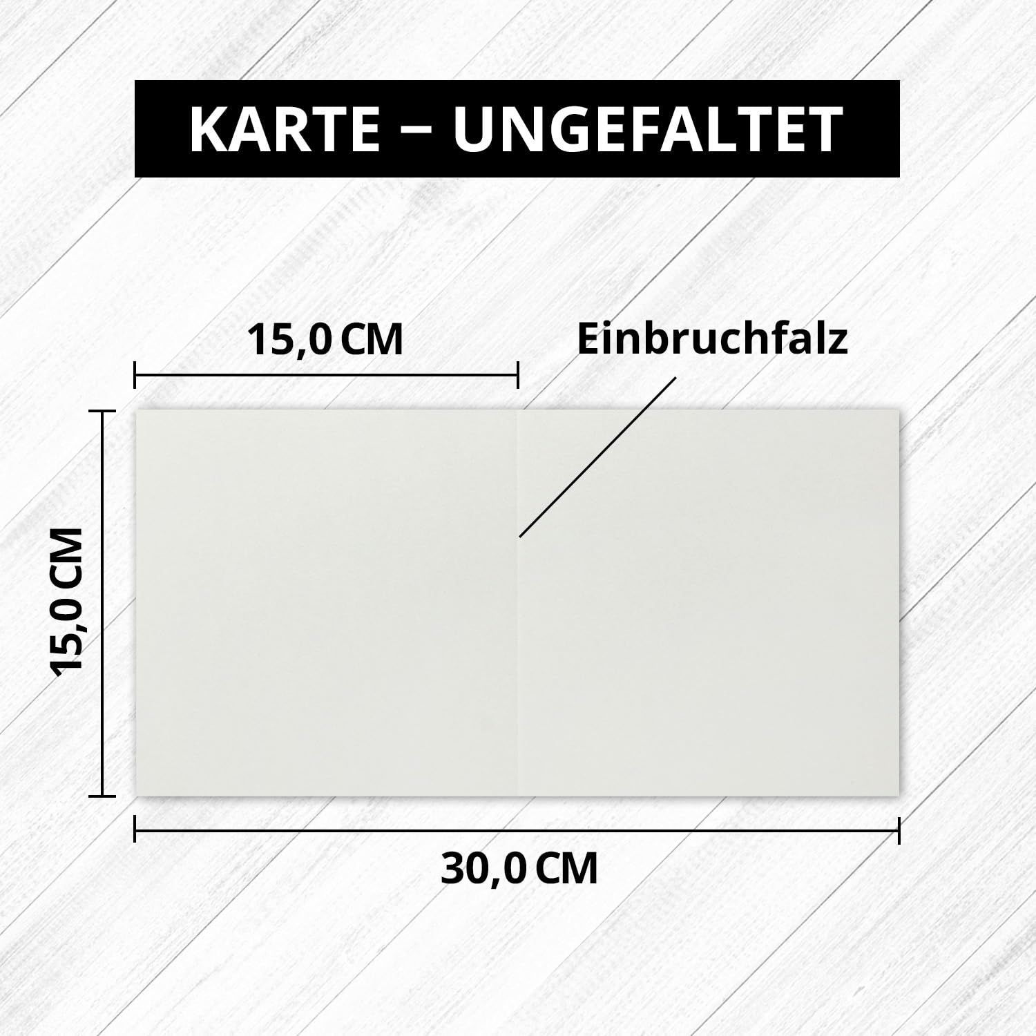 Kwadratowe składane kartki 15 x 15 cm – jasnoszare – 250 sztuk – odporne na odkształcenia – nadają się do drukarek – do kartek z życzeniami, zaproszeń i innych