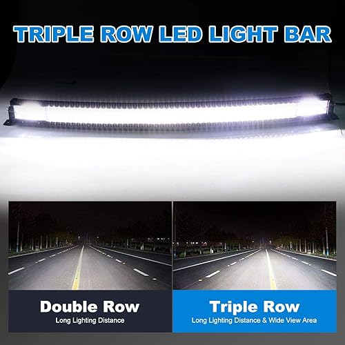Miniatura 7 de Barra de luz LED curvada de 50 pulgadas, con triple fila, 684 W, haz combinado de luces todoterreno de 4 pulgadas, 60 W, luces antiniebla con