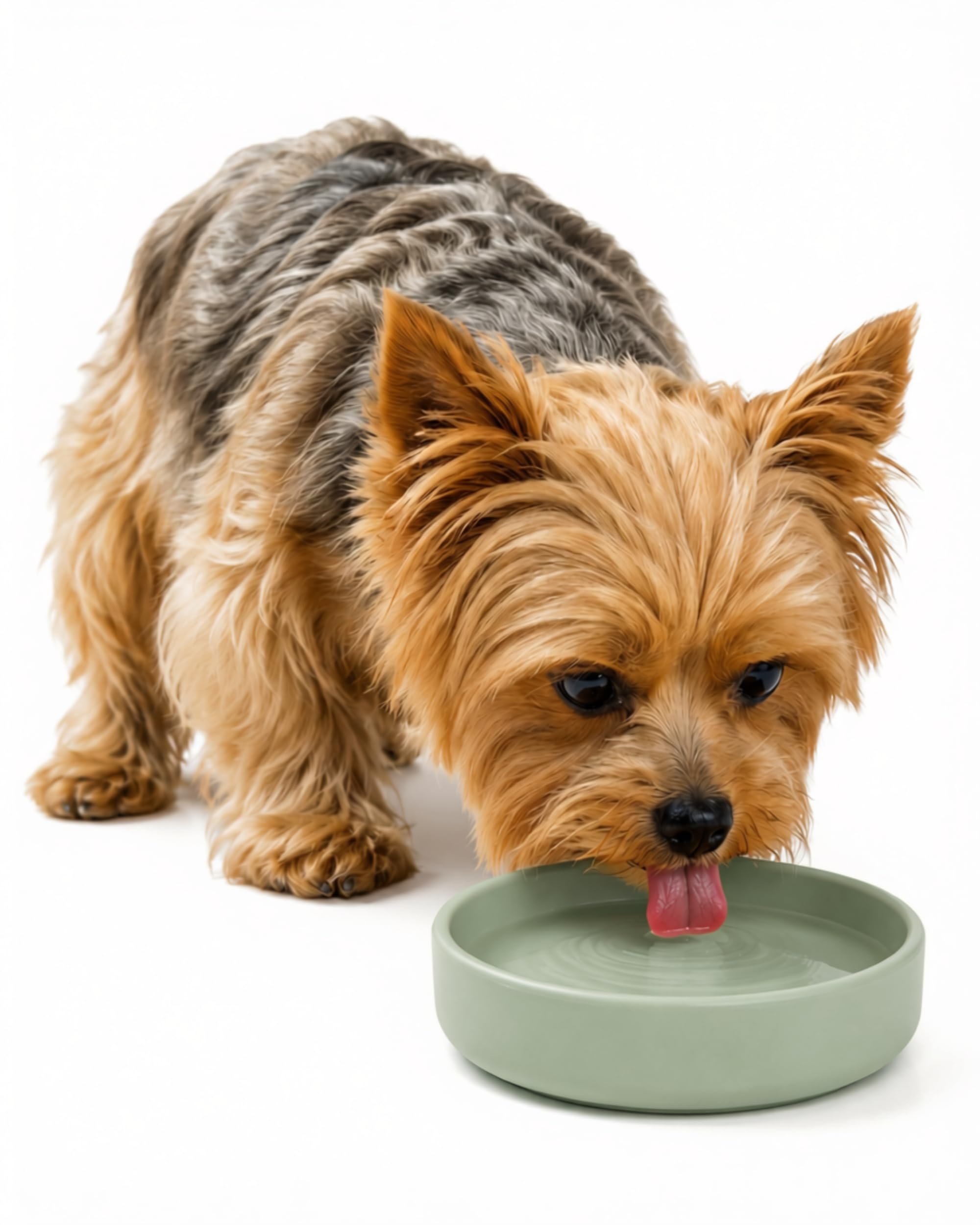 Should We Go? The Perfect Dish No-Spill Dog Water Bowl, Less Mess Non-Tippable Water & Food Bowl, Pure Silicone with Suction Cup, Fits 2 Cups 6โ Across x 1.25โ Tall, Ideal for All Pets, Small-Sage