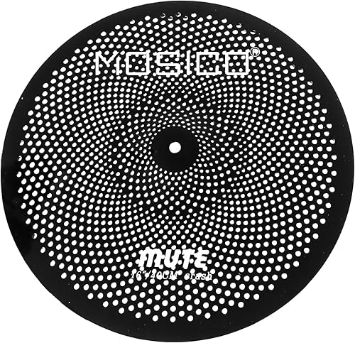 Miniatura 5 de Paquete de platillos de bajo volumen con juego de silenciadores negros de 25,4 cm splash + 35,6 cm hi-hat + 40,6 cm crash + 45,7 cm crash + 50,8 cm