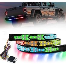 DIBMS 60 Tailgate Light Bar 180 LEDs IP67 Waterproof 12V DC 5 Lighting Modes Brake Amber Turn Signal Universal Fit for Pickup Trailer RV Van SUV RGB