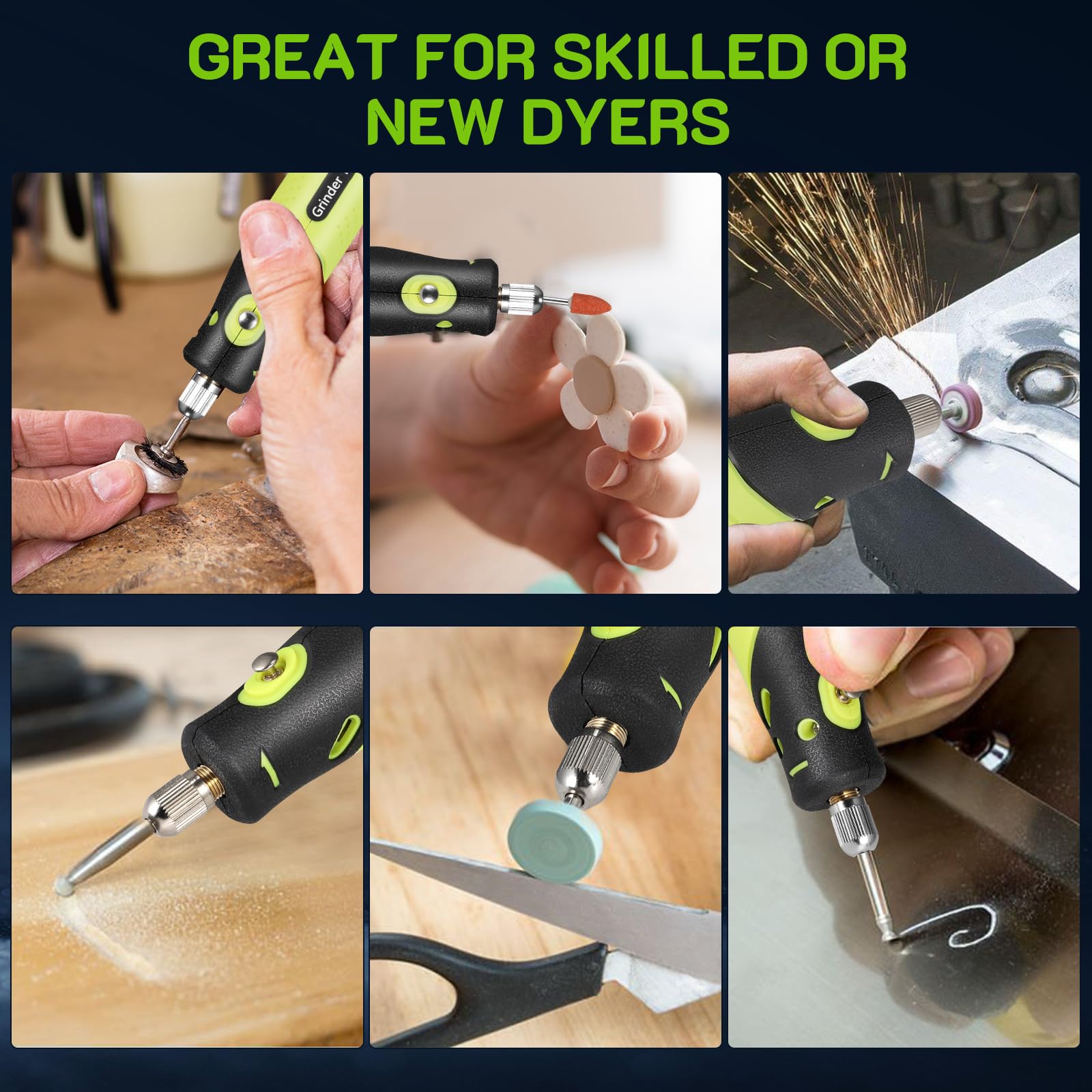 Mini Utensile Rotante Senza Fili - 5 Velocità, 72 Accessori, Luce LED, Ricarica USB-C - Foto 7