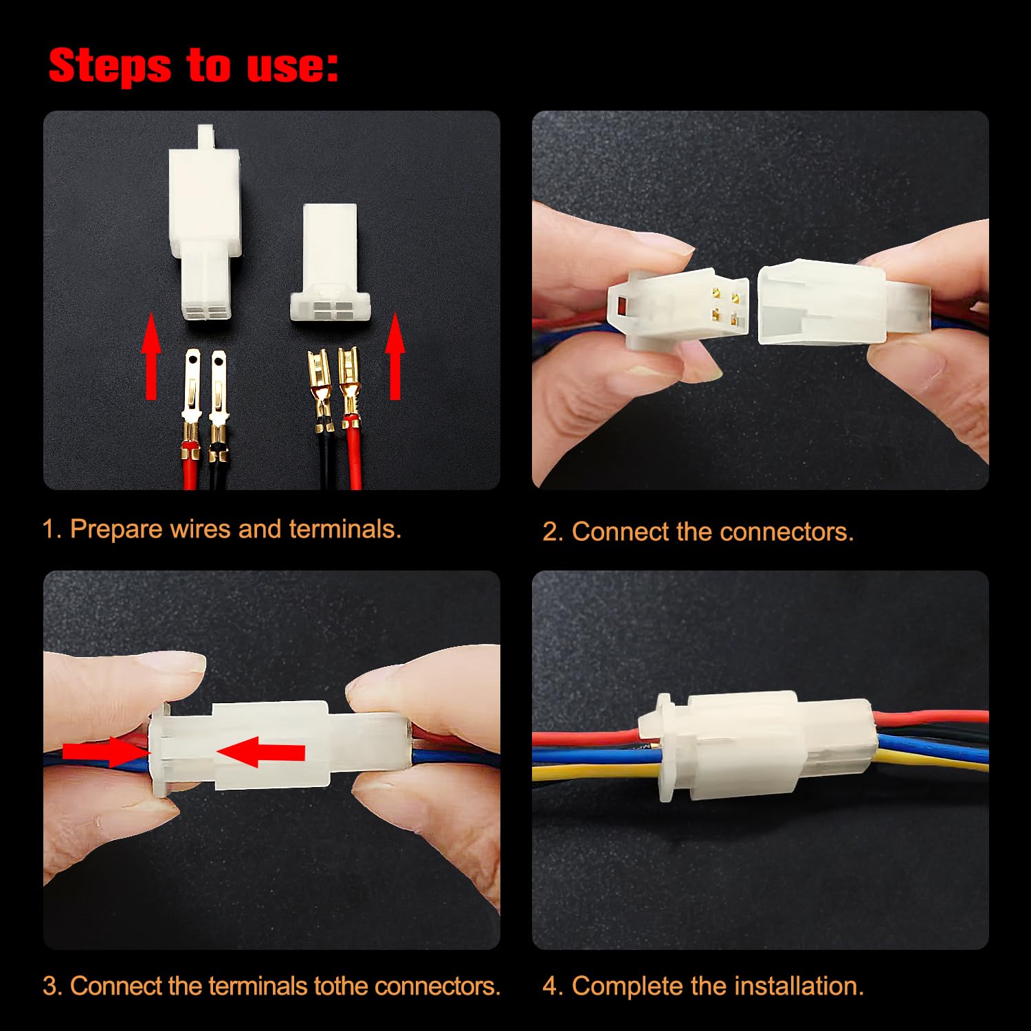YIXISI 100 PCS 2.8mm 4 Pin Automotive Electrical Wire Connectors Kit - Image 4