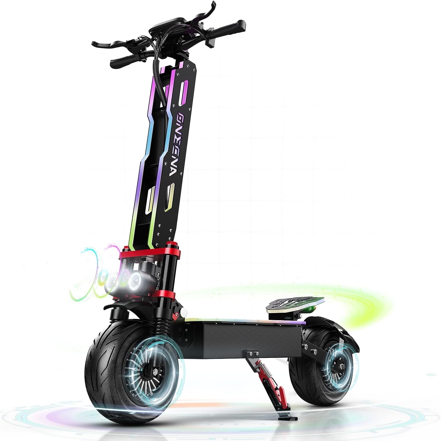 Electric Scooter Adults, 5600W/7000w Dual Motors with 60/70 Miles Range Battery, Up to 50/55 MPH Top Speed, 11"/12" Tubeless Tires Commuting Scooter for Adults with Detachable Seat