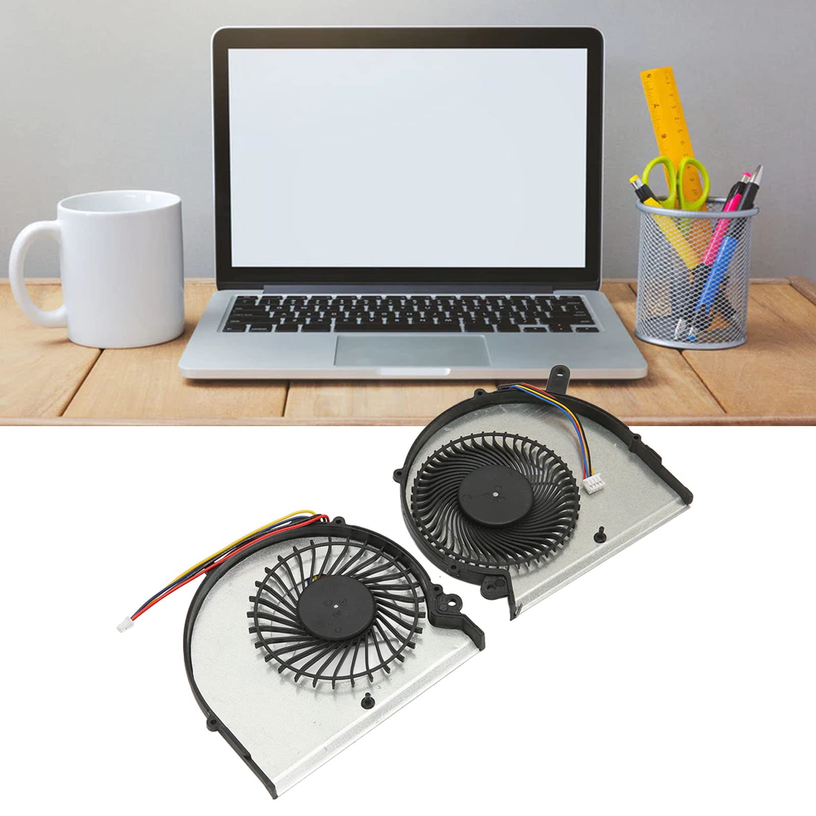Ventilador de Refrigeración de CPU GPU Cooler Reemplazo de 4 Pines para para Aero 15 15X para Aero 14 RP64W RP65W Laptop (Ventilador de CPU y GPU)
