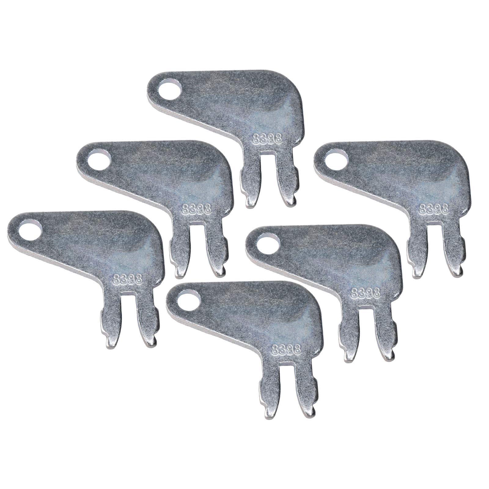 ZTUOAUMA6X Master Disconnect Ignition Keys #8398 with Key Chain 8H-5306 7N-0718 7H-7290 for Caterpillar Heavy Equipment 313B 313D 313D2 313D2 LGP 314C 314D CR 314D and Old Models