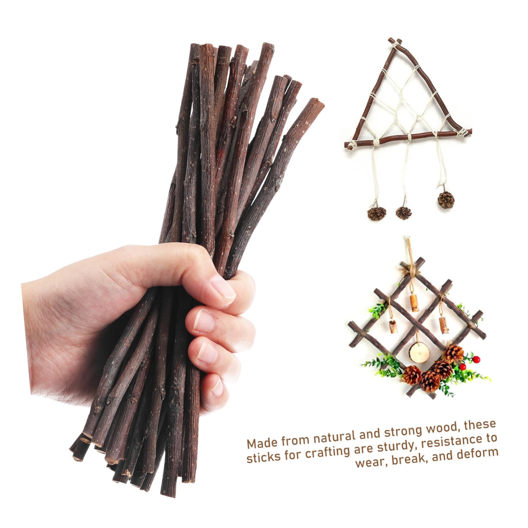 NUOBESTY 200 Piezas Palitos De Artesanía Palos De Ramitas Naturales Registros Palos Artesanales Tipi Para Hacer Manualidades Ramitas Artesanales De Registro De Madera