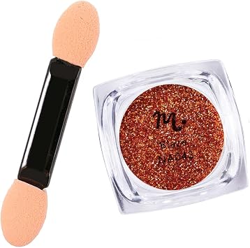 Maniology Blaze Holographic Copper Glitter Nail Art Powder | Ultra Fine Loose Glitter for Nail Art, Resin, Crafts, DIY Manicures, Sparkling Copper Shimmer Dust