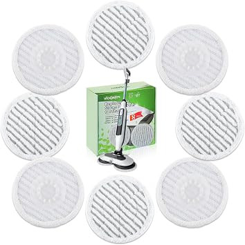8 Pack Steam Mop Replacement Pads for Shark Steam Scrub Mop Pads | Washable Steamer Mop Pads for Various Floor Cleaning, for Shark S8201 S8001 S7001 S7201 S7000AMZ S7000 S7005 S7020 S7001C Mop