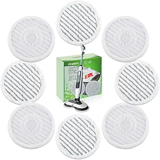 8 Pack Steam Mop Replacement Pads for Shark S8001 S7001 S7201 S7000AMZ S8201 Steam and Scrub Mop Pads Repeatedly Washed for All Floors Cleaning