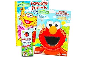 Sesame Street Elmo and Cookie Monster Coloring Book Set for Toddlers: Perfect for Ages 1-3