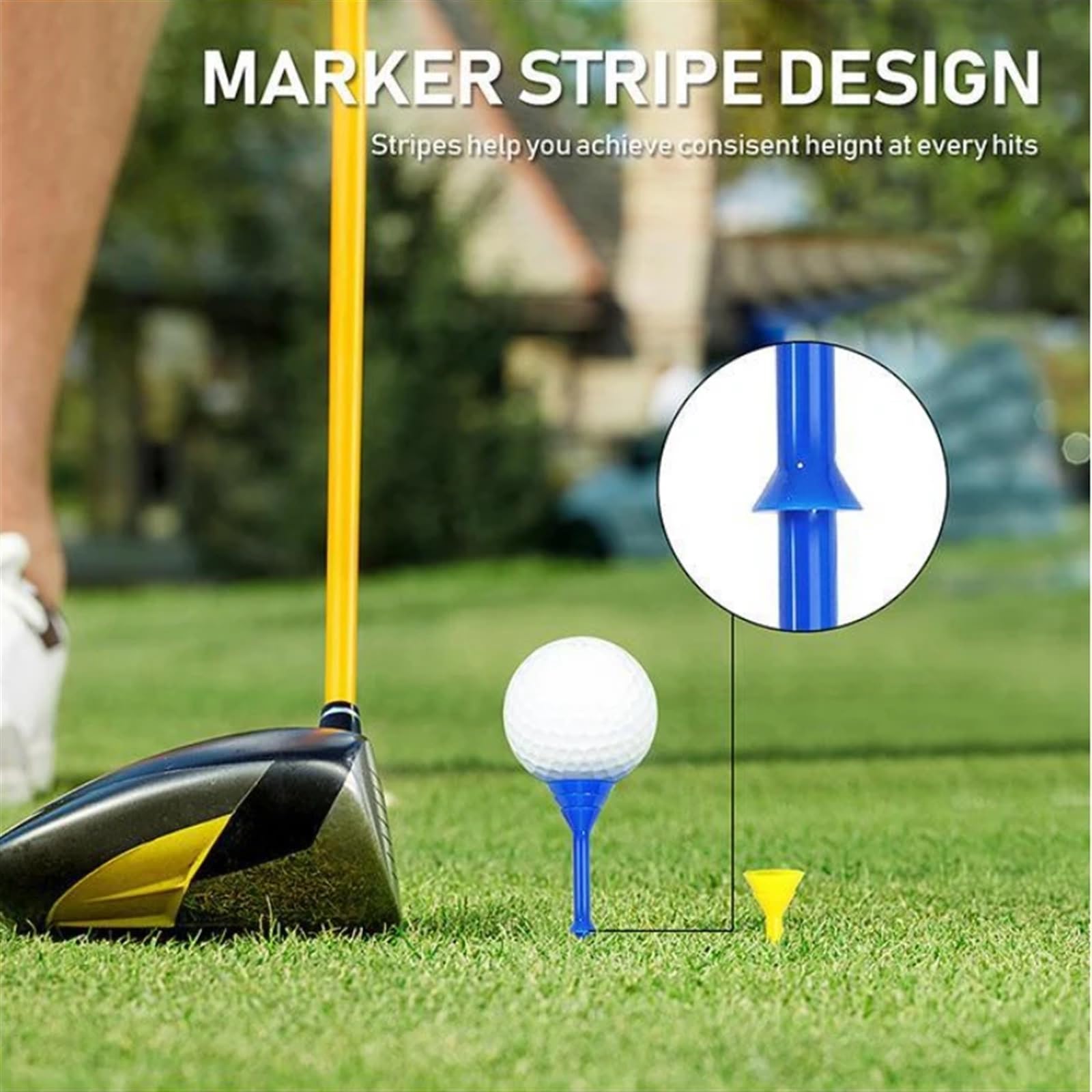 Golf Tee 50 stücke Zufällige Farben Golf Tees Kunststoff Große Tasse Tee Golf Sport Zubehör 3,25 Zoll FüR Einen Idealen Abschlag