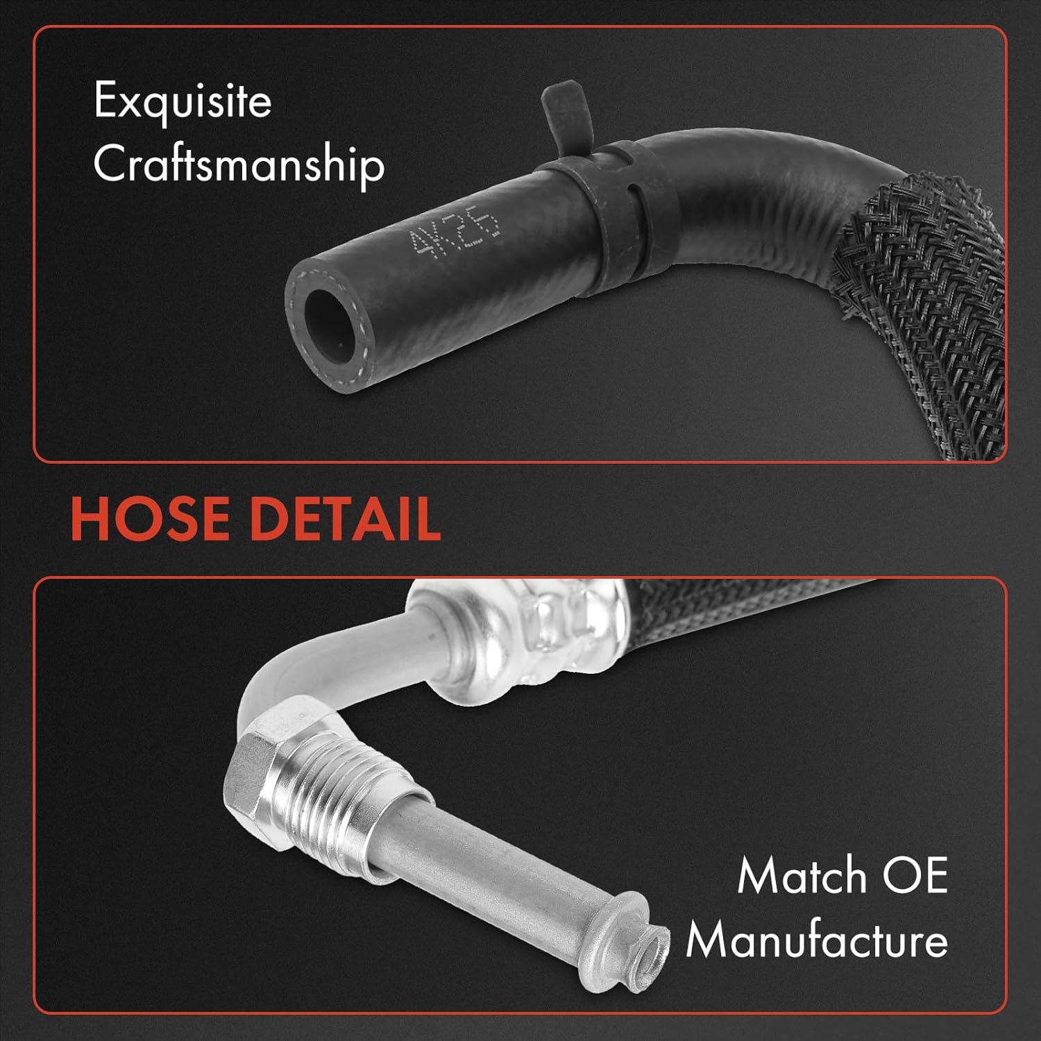 A-Premium Power Steering Return Hose Line Assembly Compatible with Jeep Wrangler 2007 2008 2009 2010 2011, 3.8L GAS, Rack Pinion To Reservoir