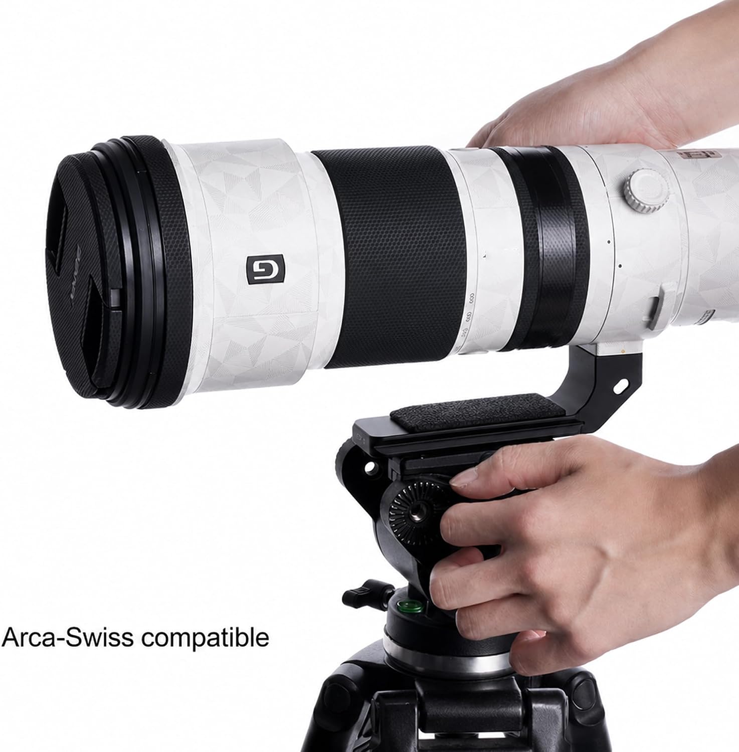 ZZQ&CCF Replacement Lens Foot for Sony FE 400-800mm F6.3-8 G OSS Lens (SEL400800G), Arca-Swiss Dovetail Tripod Collar Foot with QD Socket, 1/4" & 3/8" Threads, CNC Aluminum Low-Profile Base (Grey)