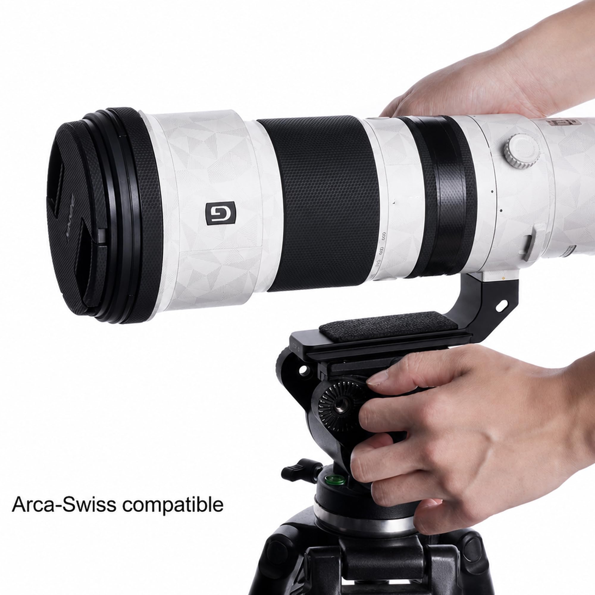 ZZQ&CCF Wymienna stopka obiektywu do obiektywu Sony FE 400-800 mm F6.3-8 G OSS (SEL400800G), stopka kołnierza Arca-Swiss z tuleją QD, gwint 6,35 mm i 9,5 mm, dyskretna podstawa
