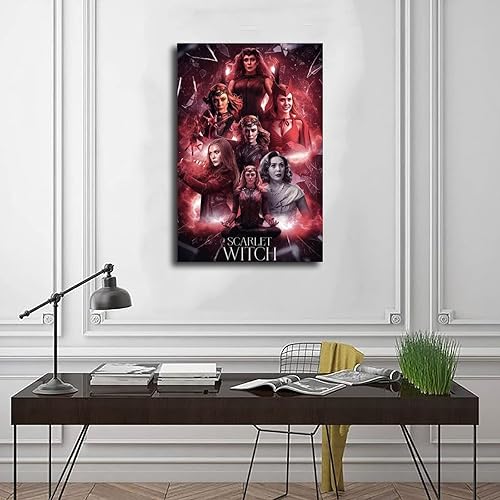 Miniatura 3 de Póster de la película Scarlet Witch Wanda Elizabeth, 1 póster en lienzo para decoración de pared, pintura para sala de estar, dormitorio, sin marco
