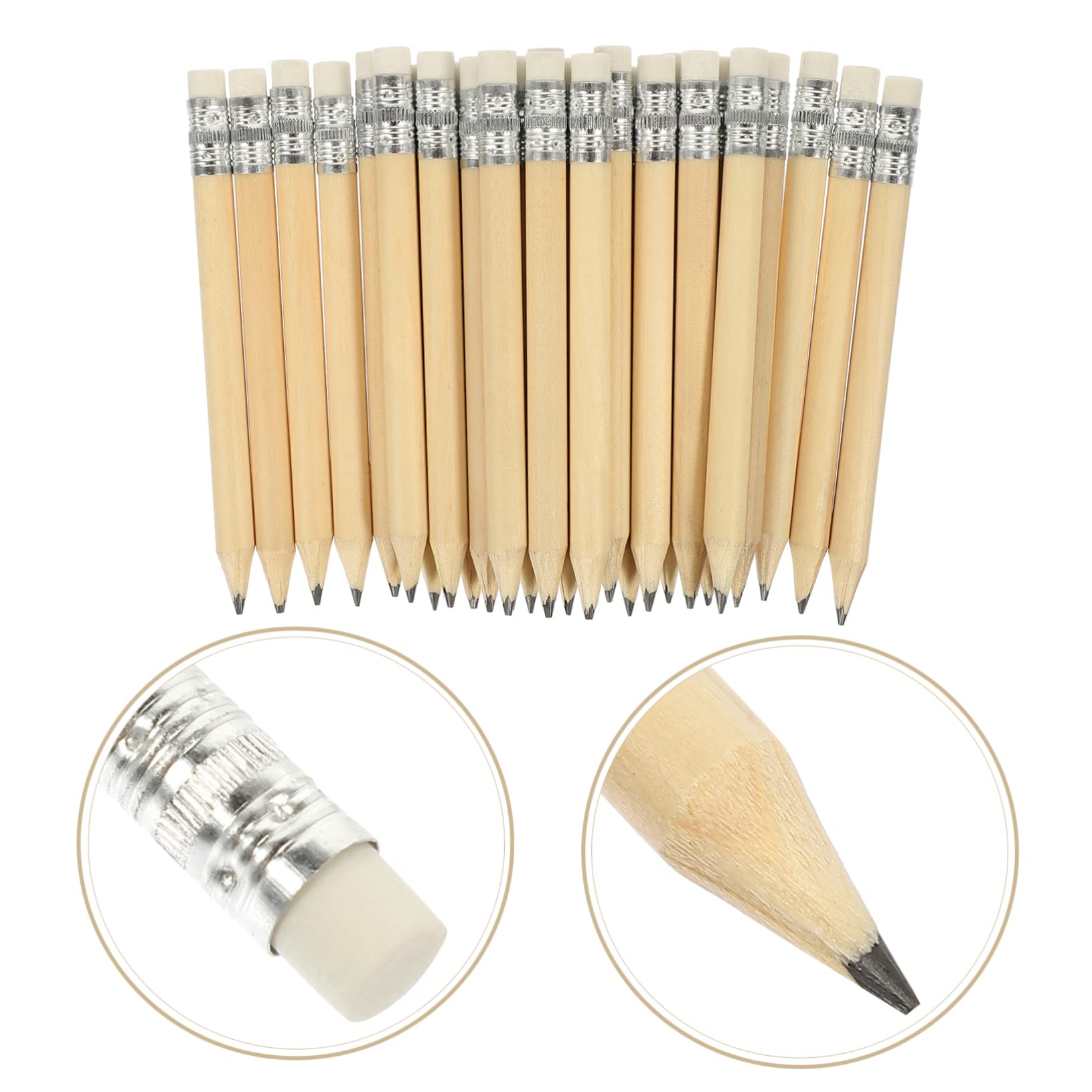 DOITOOL 250 piezas Lápices Cortos de Madera Natural con Pack de Unidades Herramienta de Escritura para Mini Lápices para Dibujo y Golf Diseño Ergonómico Cómodo para y Escritura Diaria
