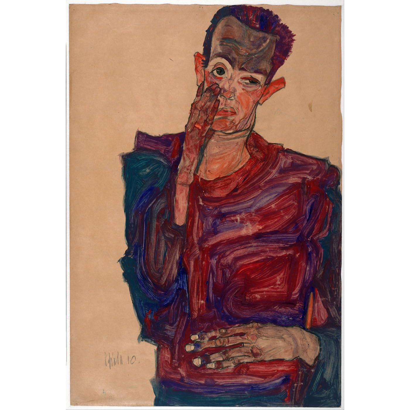 Impression sur toile Egon Schiele haute définition grand format haut de gamme