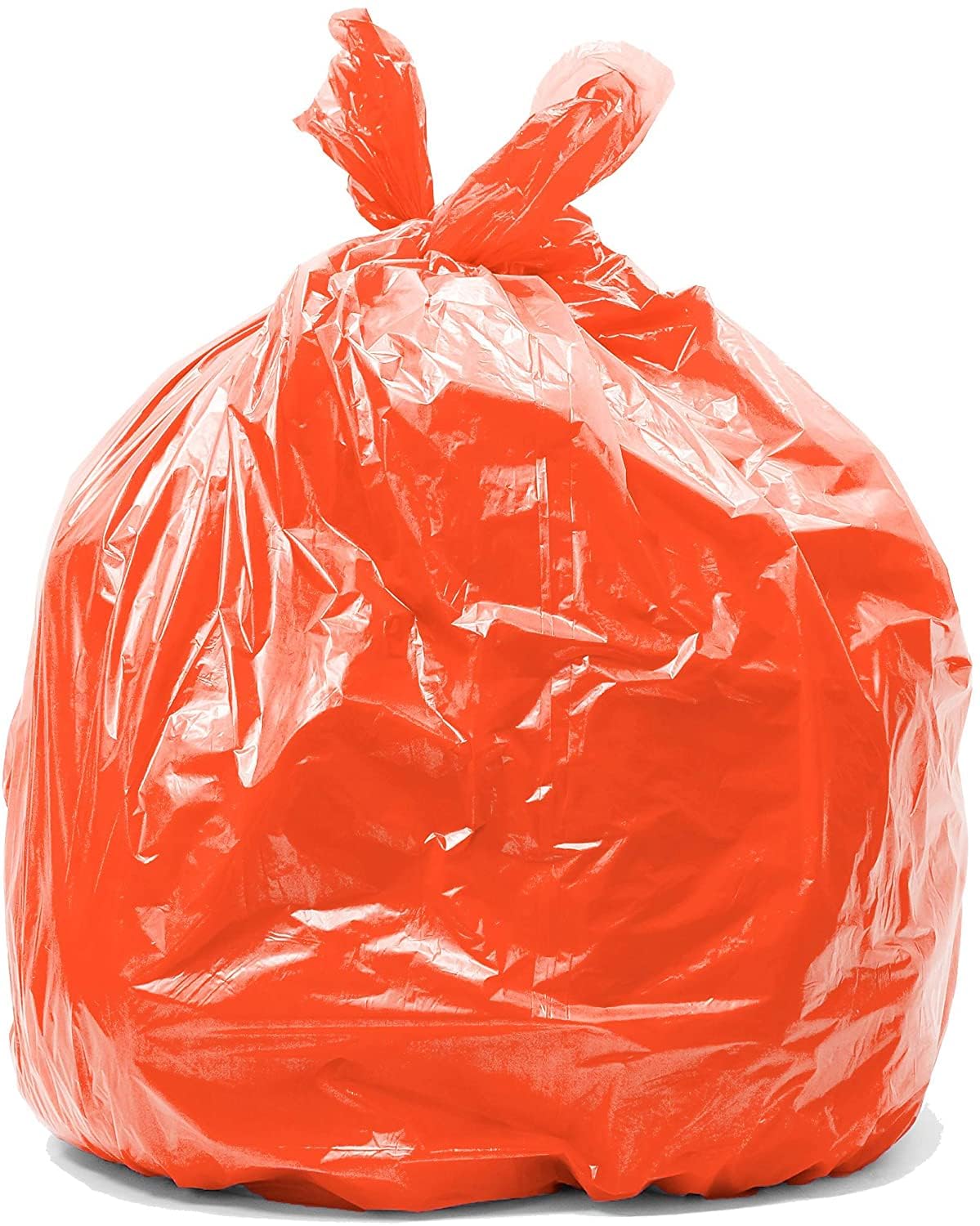 Regal Polythene Orange Refuse Sacks Waste Bags 90L Capacity, Heavy Duty, 200 Bags (4X50)