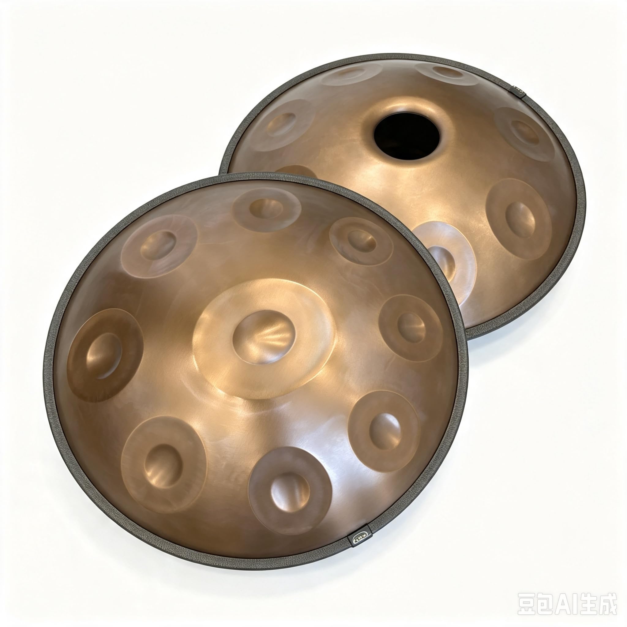 Handpan Da 22 Pollici, 17 Note, 440 Hz In Re Minore, Strumento A Percussione In Acciaio, Supporto Resistente E Borsa Da Viaggio, Armonico Professionale Per La Terapia Del Suono