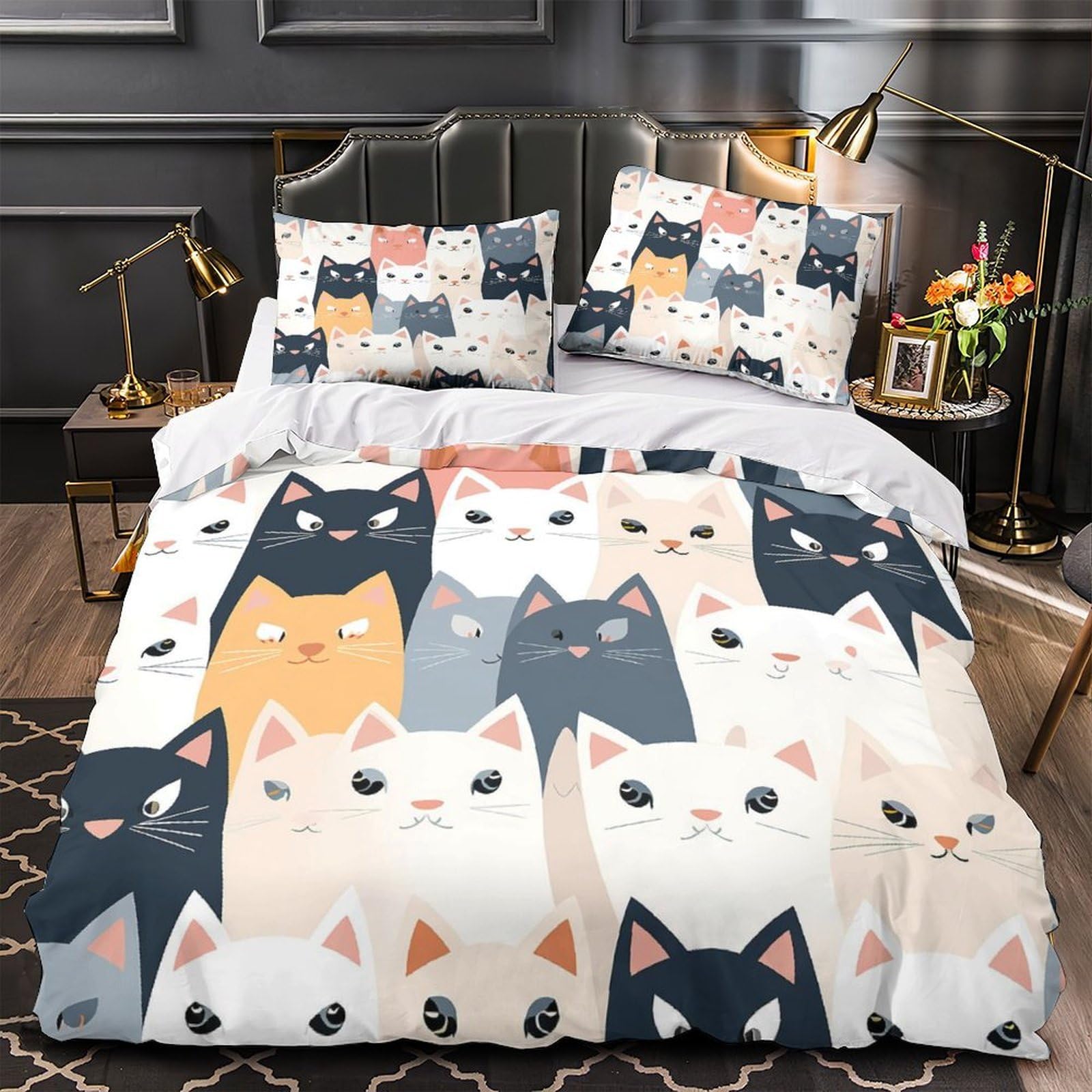 Illustration d'animal housse de couette chat pour des nuits douces