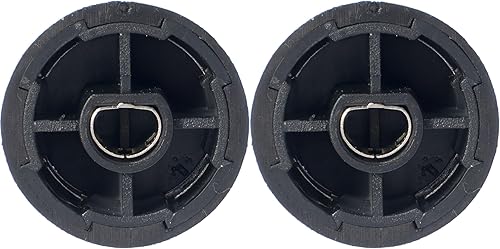 Miniatura 2 de APDTY 117378 Juego de 2 pomos de control de repuesto para radio trasera (pulsador)