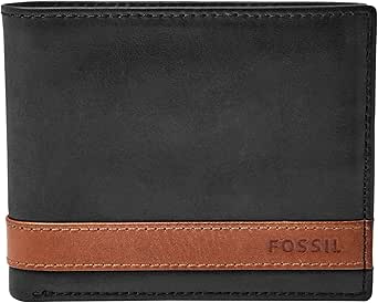 Fossil Men's Everett Leather Bifold with Flip ID Wallet
