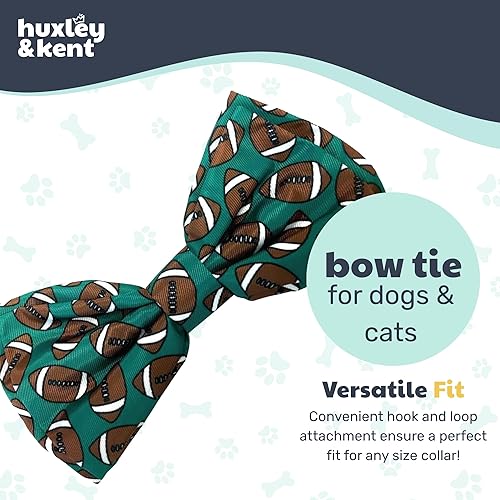 Miniatura 8 de Huxley & Kent Accesorio para collar de pajarita para mascotas  Pajaritas divertidas, cómodas y duraderas para perros y gatos  Tamaño grande de fútbol