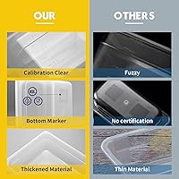 Vista 6 de Paquete de 6 bandejas de plástico de 1/6 de 4 pulgadas de profundidad con tapas, translúcidas, comerciales, sin BPA, almacenamiento apilable