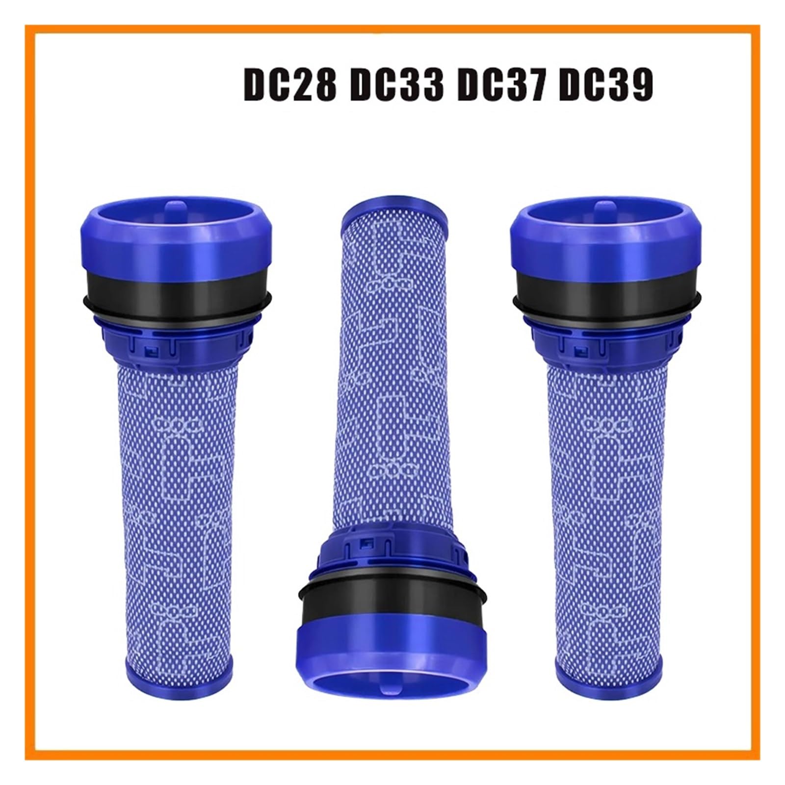 Filtro Hepa for aspiradora de mano, Compatible con Dyson, DC28 DC33 DC37 DC39 DC53, accesorios de repuesto de pantalla de filtro posterior lavable(B)