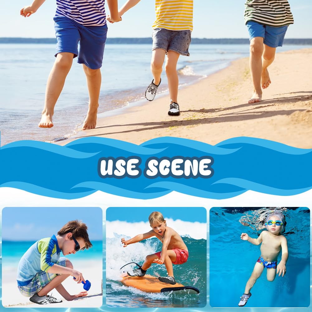 Aolso Scarpe da Scogli Bambino, Scarpe da Immersione da Scoglio, Respirabile Antiscivolo, Asciugatura Rapida, Bambino Scarpe Outdoor Multisport Antiscivolo per Ragazzi e Ragazze, GR 29-35