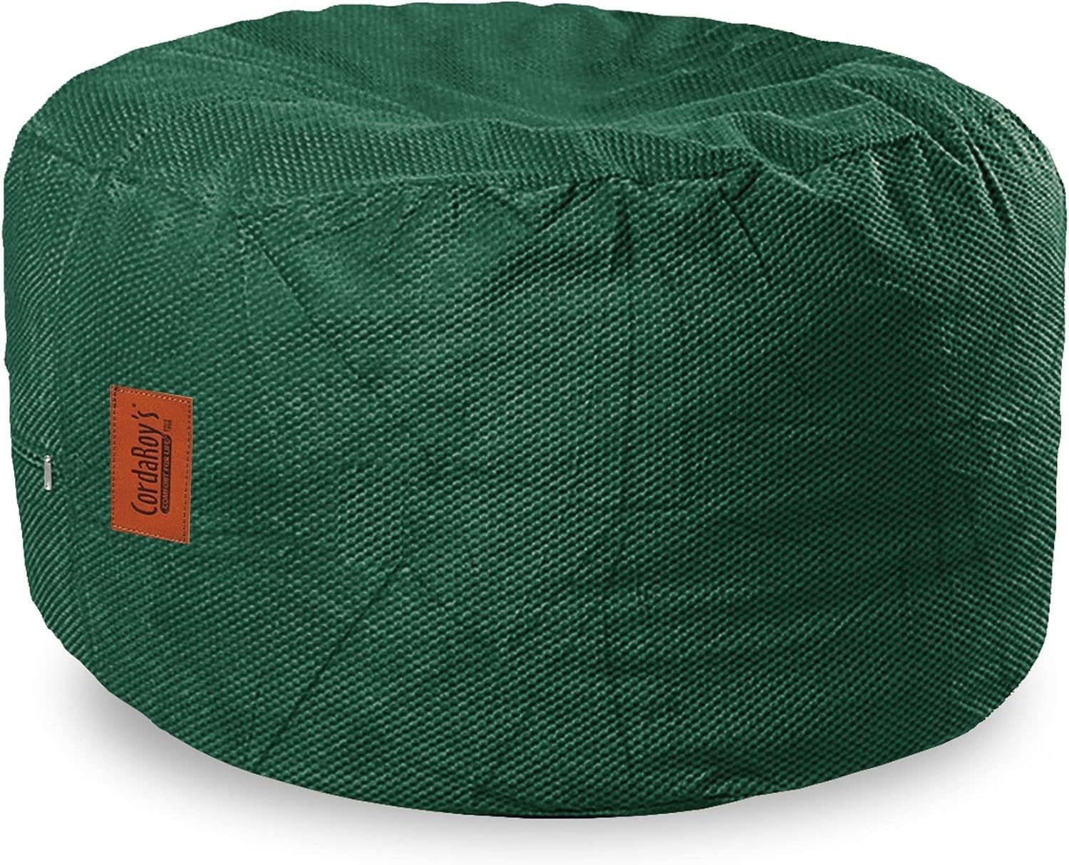 CordaRoy'sChenille Bean Bag Pouf Footstool - Washable Fabric Ottoman Cover with Durable Foam Insert - Versatile Footrest for Basement, Living Room, Office - 26" x 17" - Rainforest