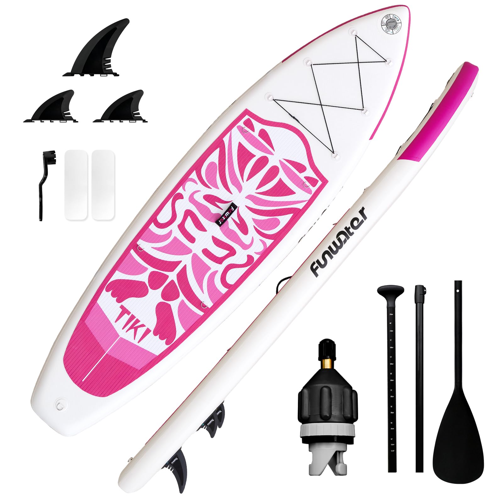 FunWater Tavola SUP Gonfiabile Surf Paddle Board Inflatable, Ultralight SUP per tutti i livelli con Due Accessori Tipo