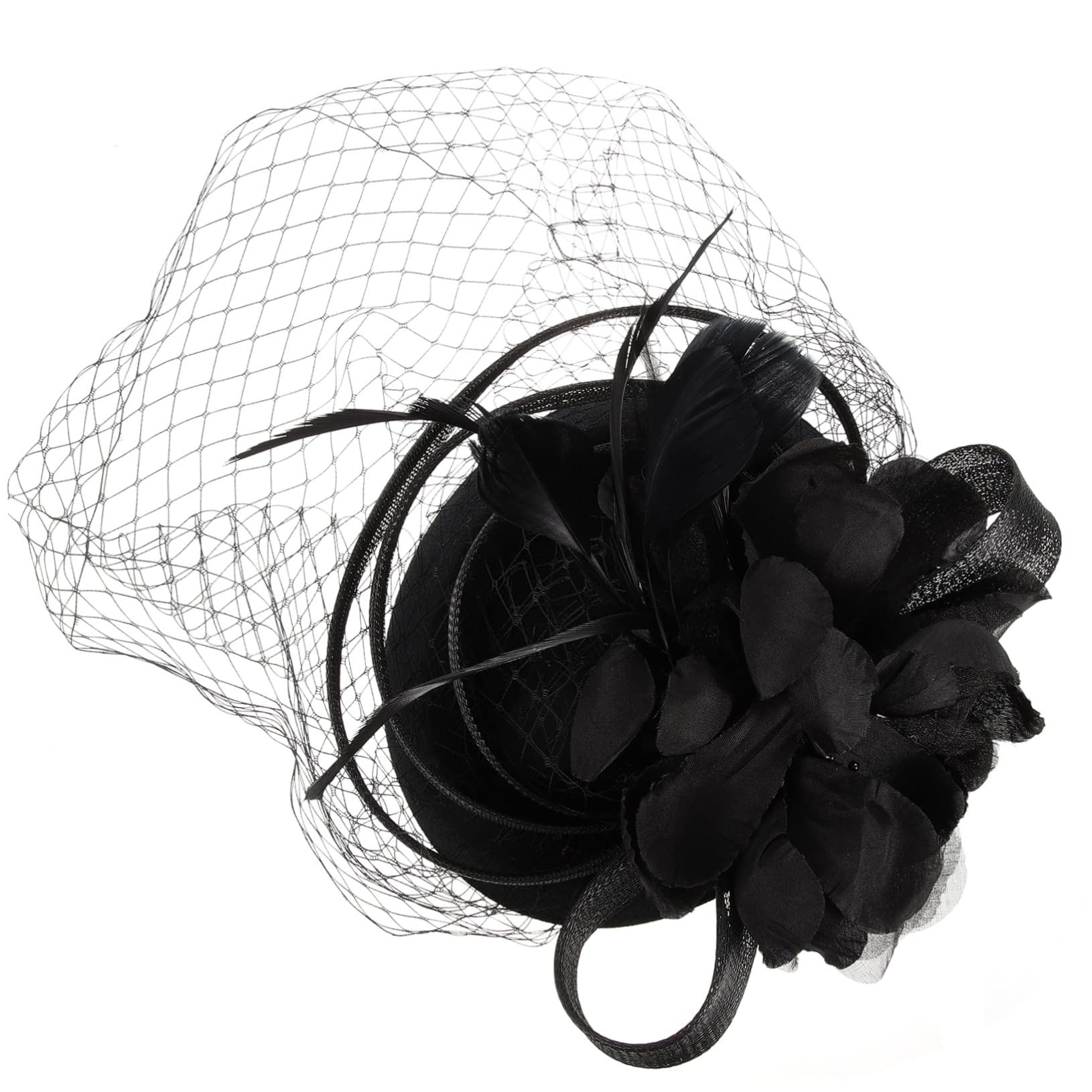 GALPADA 4pezzi Fascinator Elegante da Sposa Cerchietto Tulle Leggero per Eventi e Matrimoni Accessorio Versatile per Donne e FESTIVITÀ