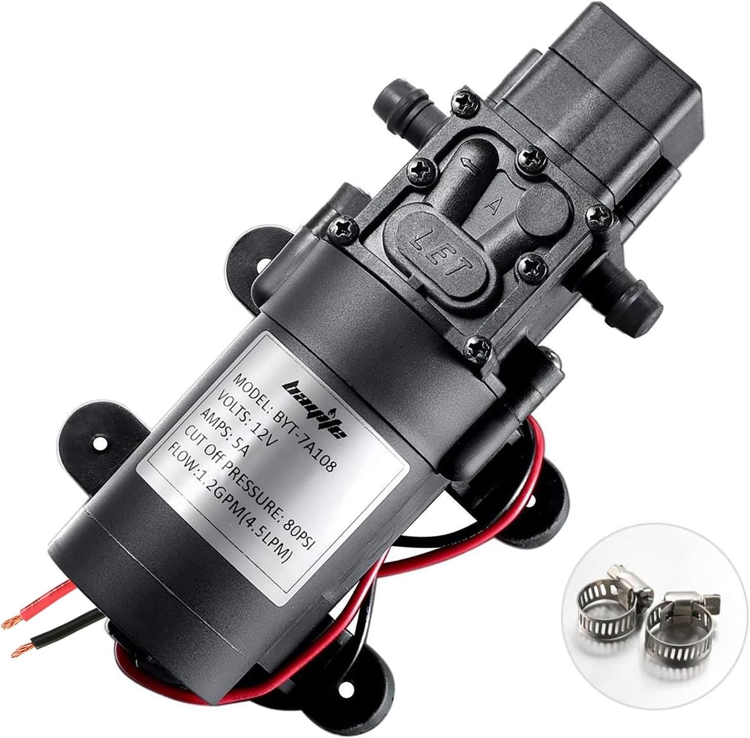 12V Diaphragm Water Pump for Gardening, Sanitization, and Car Wash - Versatile Pressure Sprayer with 4-5 LPM Flow Rate-image-20