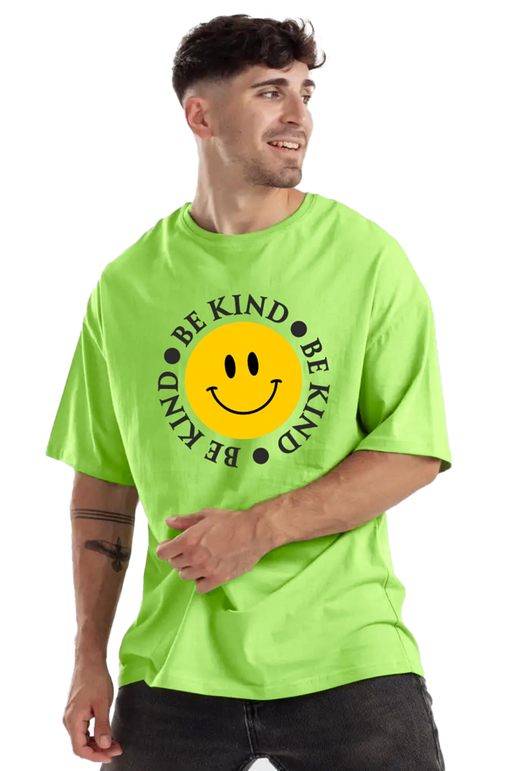 LEOTUDE Camisetas de manga media con estampado dragón mezcla algodón para hombre ajuste regular